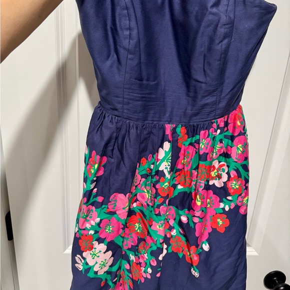 Lilly Pulitzer Lottie Navy Floral Strapless Dress - Picture 2 of 9